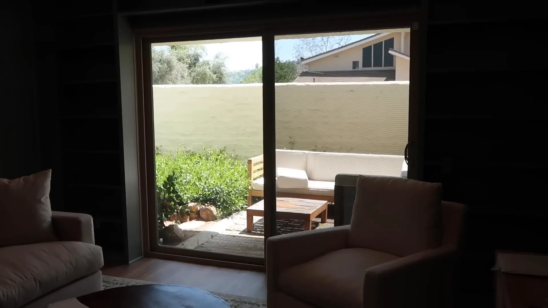 Installing smart shades on the sliding door